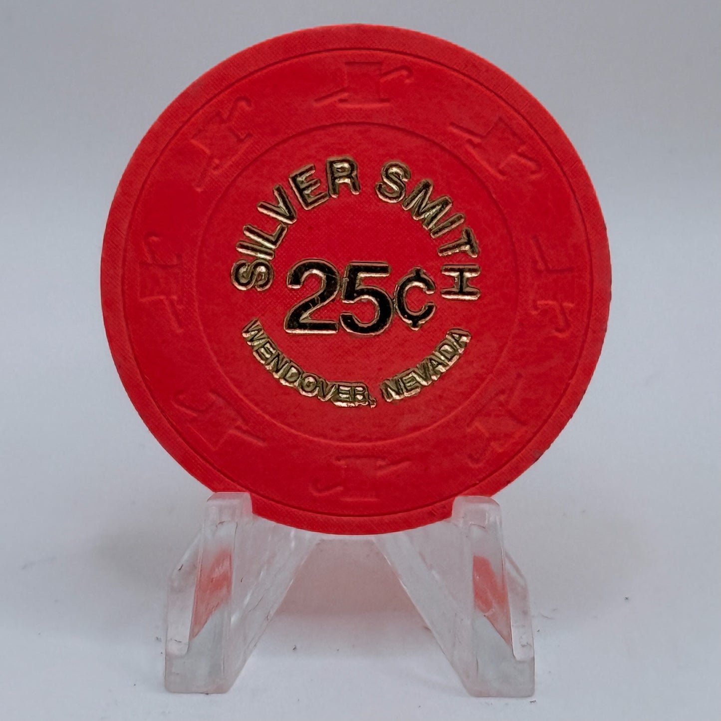 Silver Smith Wendover Nevada 1971 $0.25 Casino Chip N3343