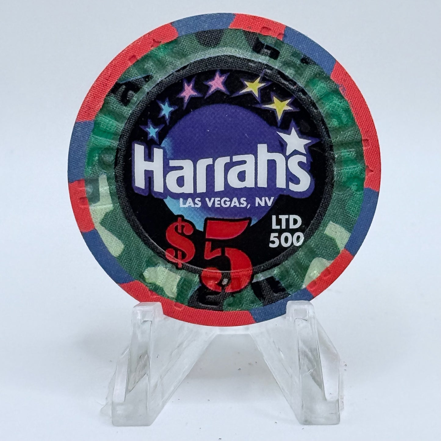 Harrah's Las Vegas Nevada 2002 'Memorial Day' LE $5 Casino Chip E0971