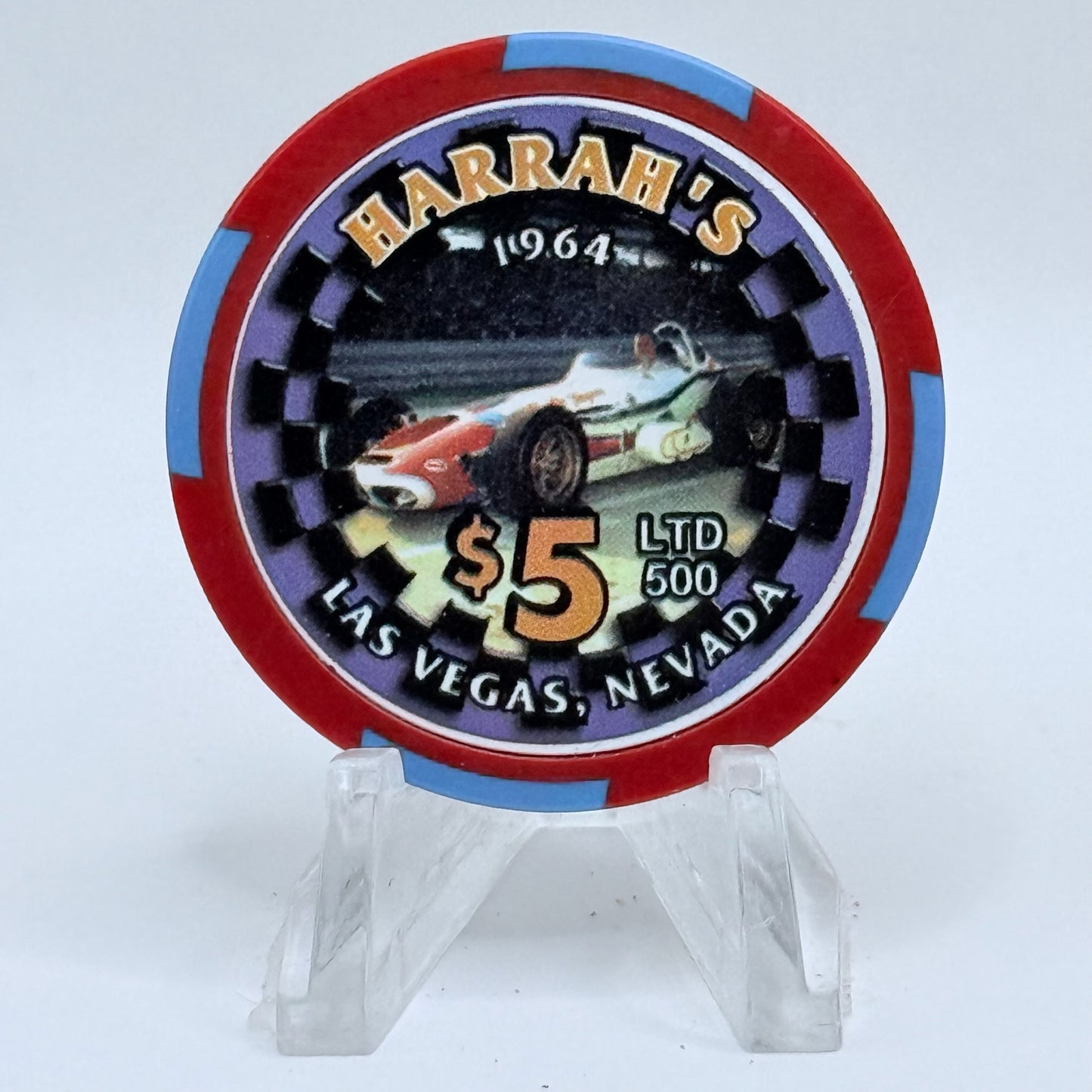Harrah's Las Vegas Nevada 2003 'Race Car' LE $5 Casino Chip E0965