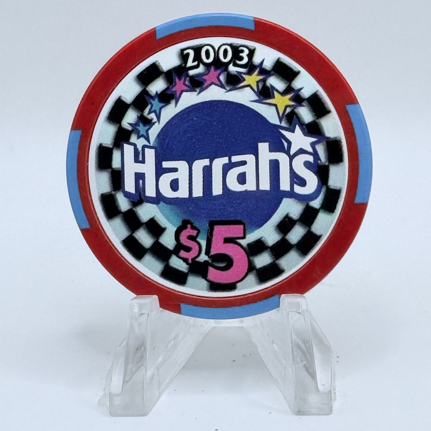 Harrah's Las Vegas Nevada 2003 'Race Car' LE $5 Casino Chip E0965