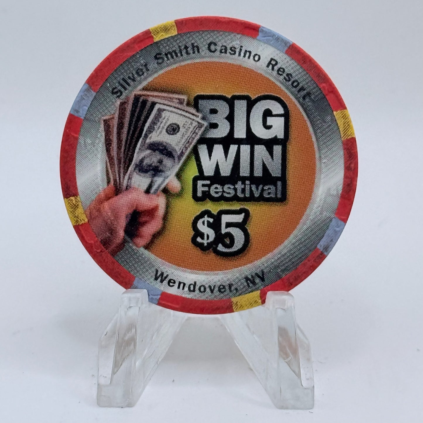 Silver Smith Wendover Nevada 2000 'Big Win Festival' LE $5 Casino Chip V5598