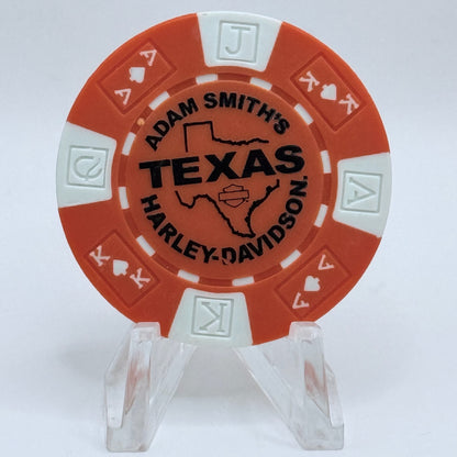 Harley-Davidson - Texas Harley (Adam Smith's) Bedford Texas Series 1 Advertising Chips