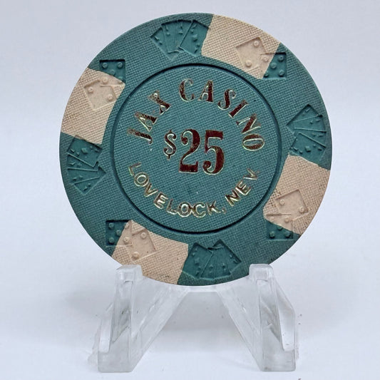 Jax Club Lovelock Nevada 1974 $25 Casino Chip N8646