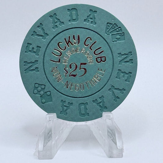 Lucky Club Henderson Nevada 1970 $25 Casino Chip E1321