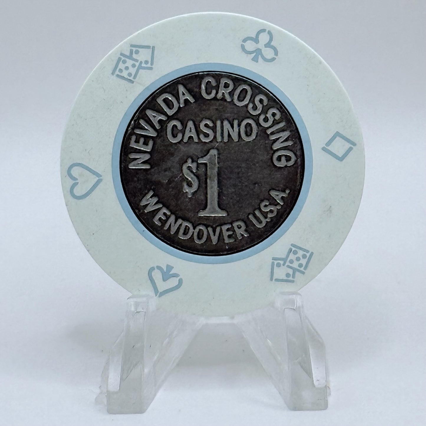Nevada Crossing Wendover Nevada 1982 $1 Casino Chip N0898
