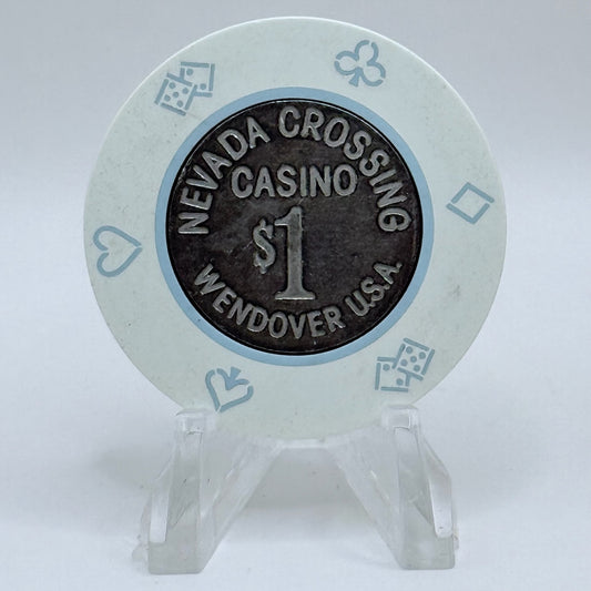Nevada Crossing Wendover Nevada 1982 $1 Casino Chip N0898