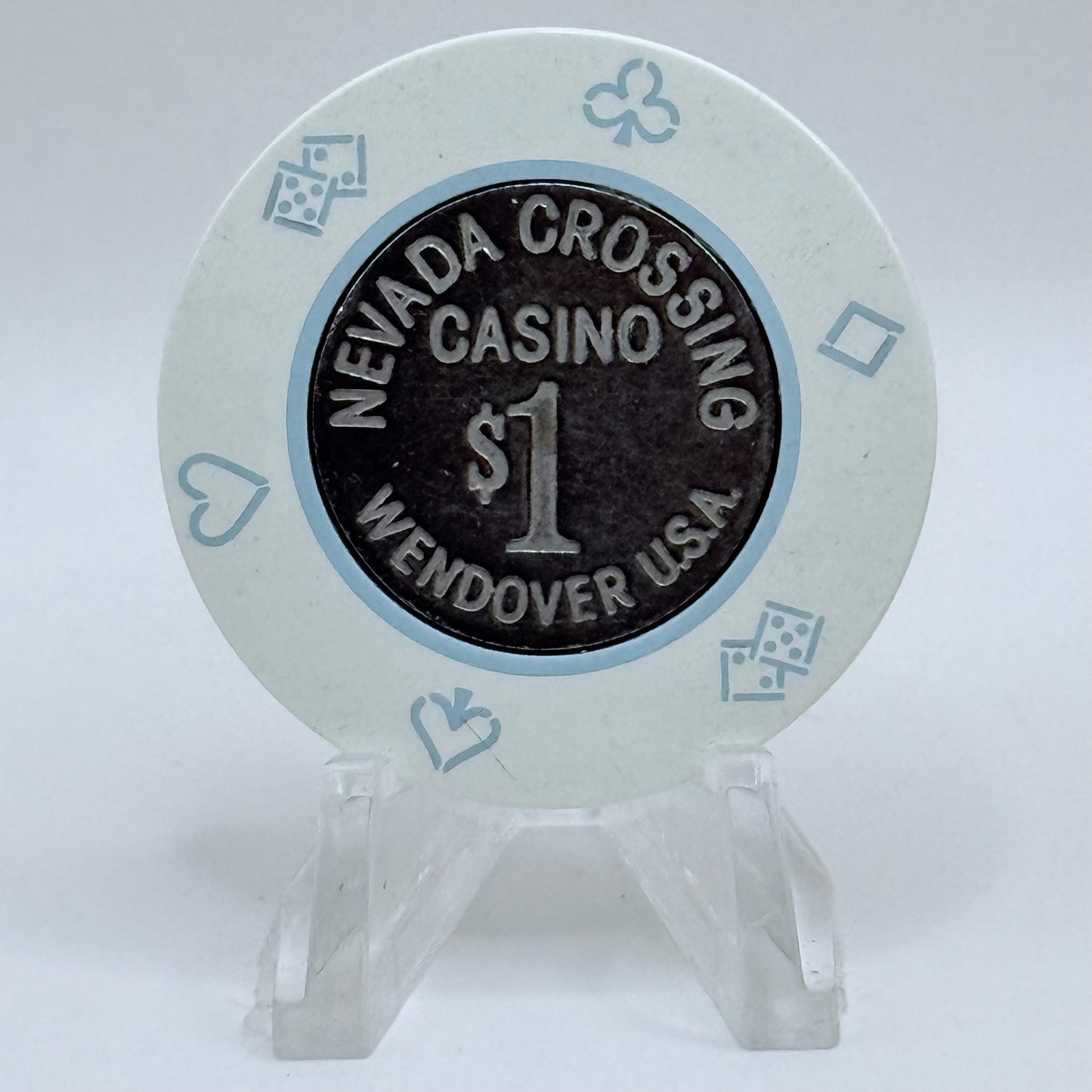 Nevada Crossing Wendover Nevada 1982 $1 Casino Chip N0898