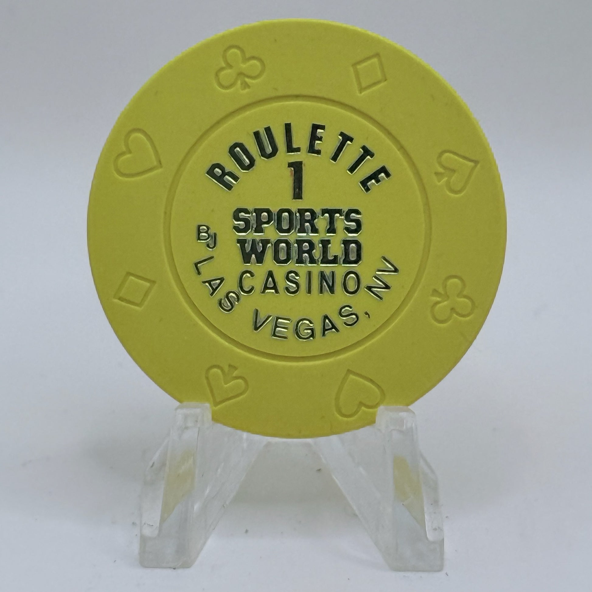 Sports World Casino Las Vegas Nevada 1998 Series 1 Roulette Casino Chip V5634
