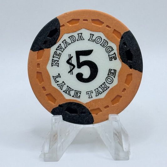 Nevada Lodge Crystal Bay Nevada 1960 $5 Casino Chip N6596