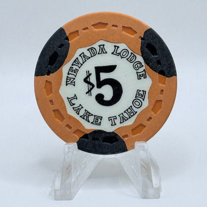 Nevada Lodge Crystal Bay Nevada 1960 $5 Casino Chip N6596