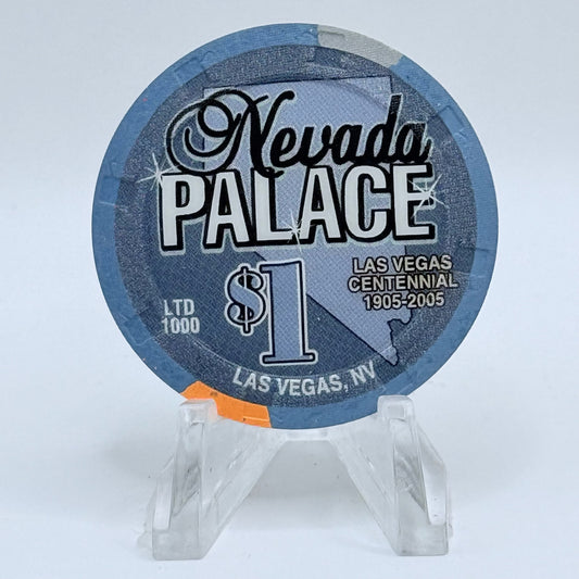 Nevada Palace Las Vegas Nevada 2005 'Centennial' LE $1 Casino Chip E4607