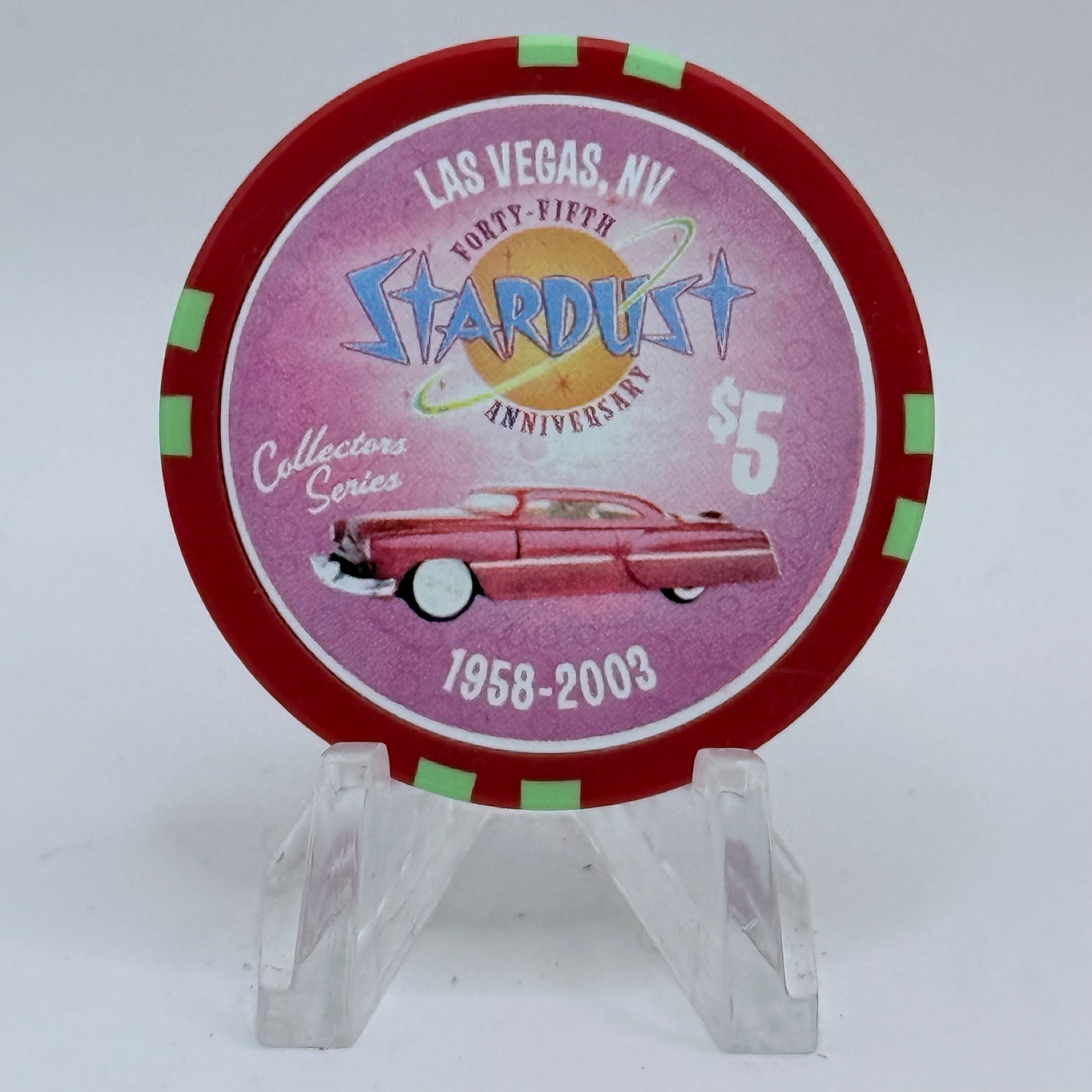 Stardust Las Vegas Nevada 2003 '45th Anniversary' LE $5 Casino Chip E2591