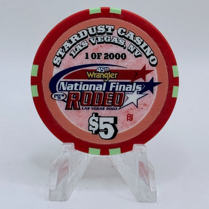 Stardust Las Vegas Nevada 2003 'National Finals Rodeo' LE $5 Casino Chip E2595
