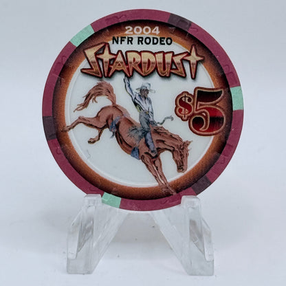 Stardust Las Vegas Nevada 2004 'National Finals Rodeo Bronco Busting' LE $5 Casino Chip E4261