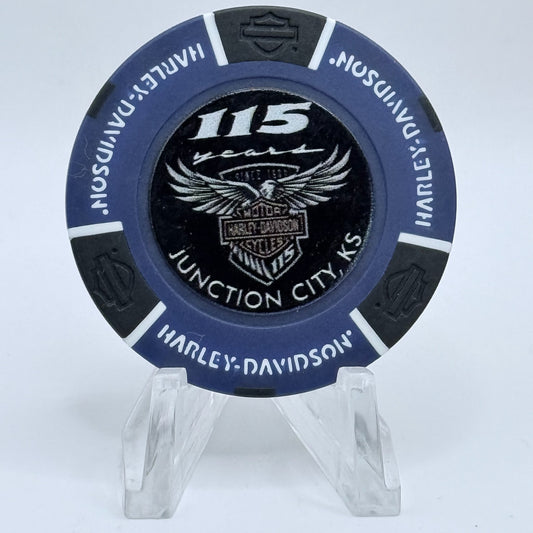 Harley-Davidson - City Cycle Junction City Kansas '115th Anniversary' Series 115 Advertising Chips