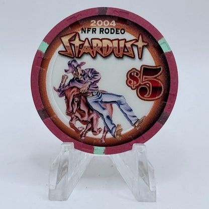 Stardust Las Vegas Nevada 2004 'National Finals Rodeo Steer Wrestling' LE $5 Casino Chip E4264