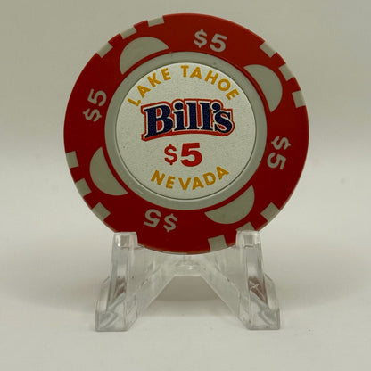 Bill's Lake Tahoe Nevada 1990 $5 Casino Chip N4962.1