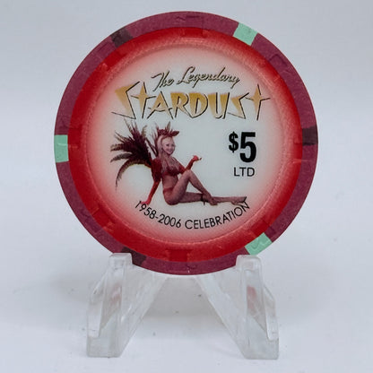 Stardust Las Vegas Nevada 2006 'Legendary Stardust' LE $5 Casino Chip E5701