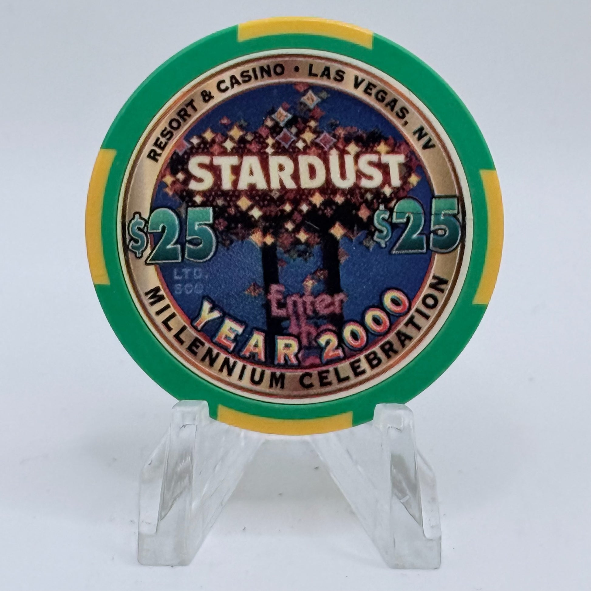 Stardust Las Vegas Nevada 1999 'Millennium' LE $25 Casino Chip V5654