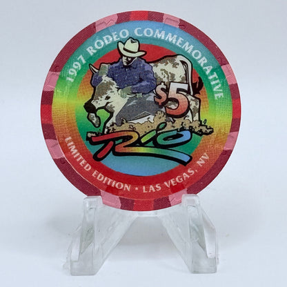 Rio Las Vegas Nevada 1997 'Rodeo Commemorative' LE $5 Casino Chip V1408