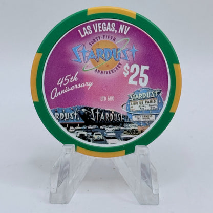 Stardust Las Vegas Nevada 2003 '45th Anniversary' LE $25 Casino Chip E2598