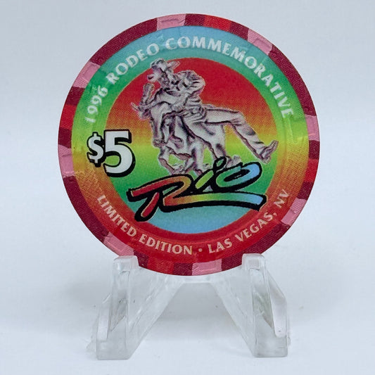 Rio Las Vegas Nevada 1996 LE $5 Casino Chip N9010