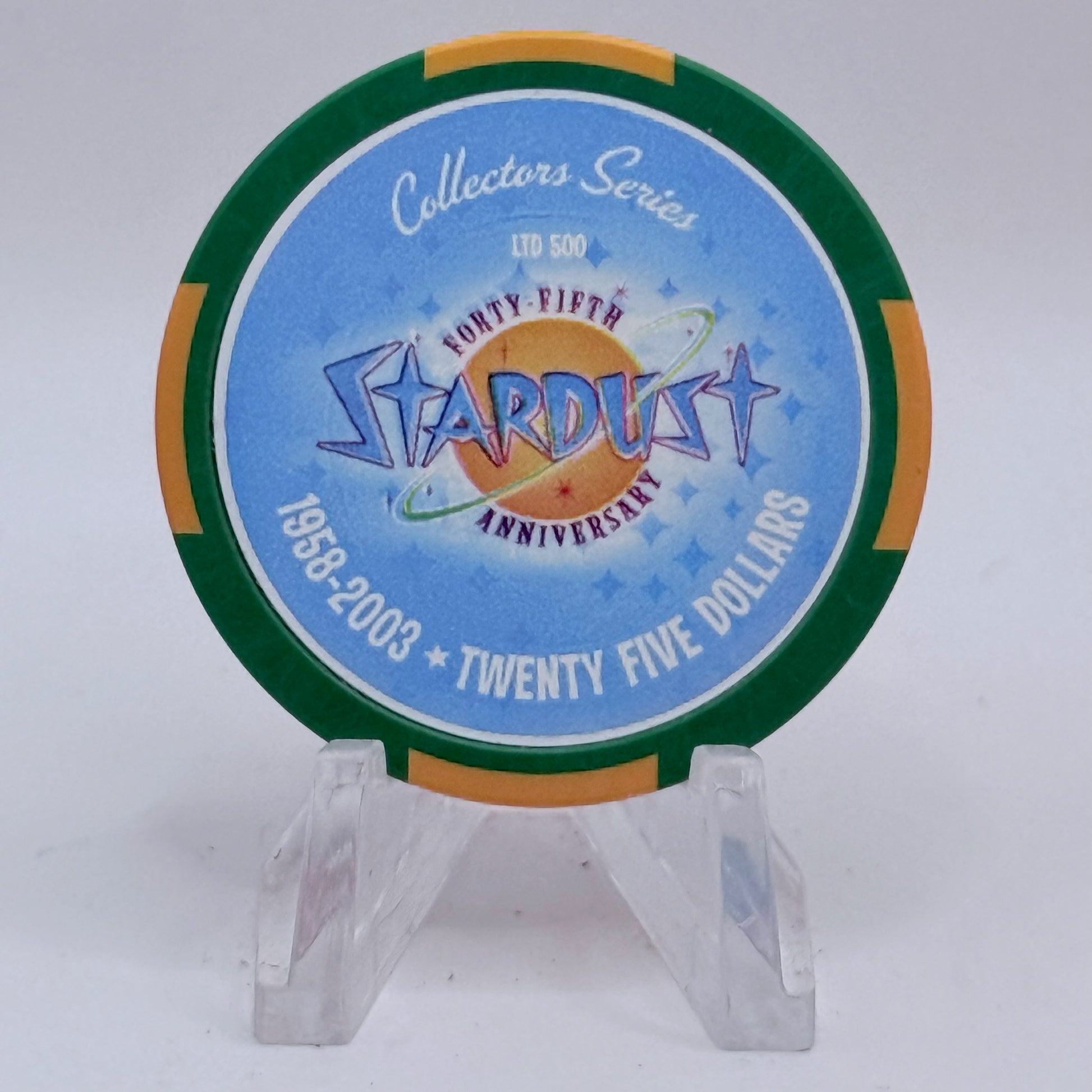 Stardust Las Vegas Nevada 2003 '45th Anniversary' LE $25 Casino Chip E2601