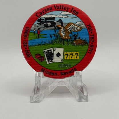 Carson Valley Inn Minden Nevada 1992 LE $5 Casino Chip N5005