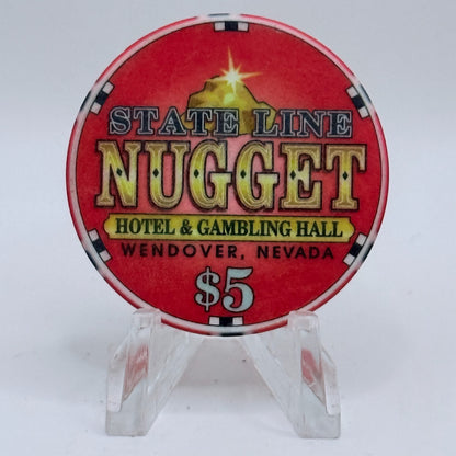 State Line Nugget Wendover Nevada 2002 $5 Casino Chip E1716