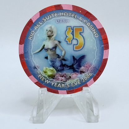 Rio Las Vegas Nevada 2006 'New Year's Eve' LE $5 Casino Chip E5021