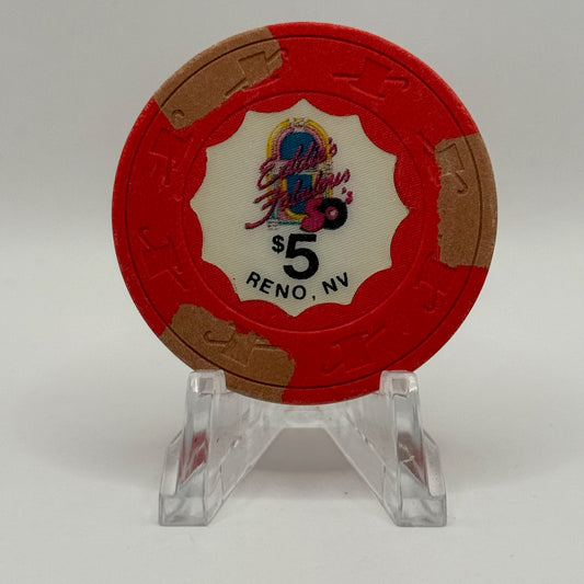 Eddie's Fabulous 50's Reno Nevada 1987 $5 Casino Chip N5055