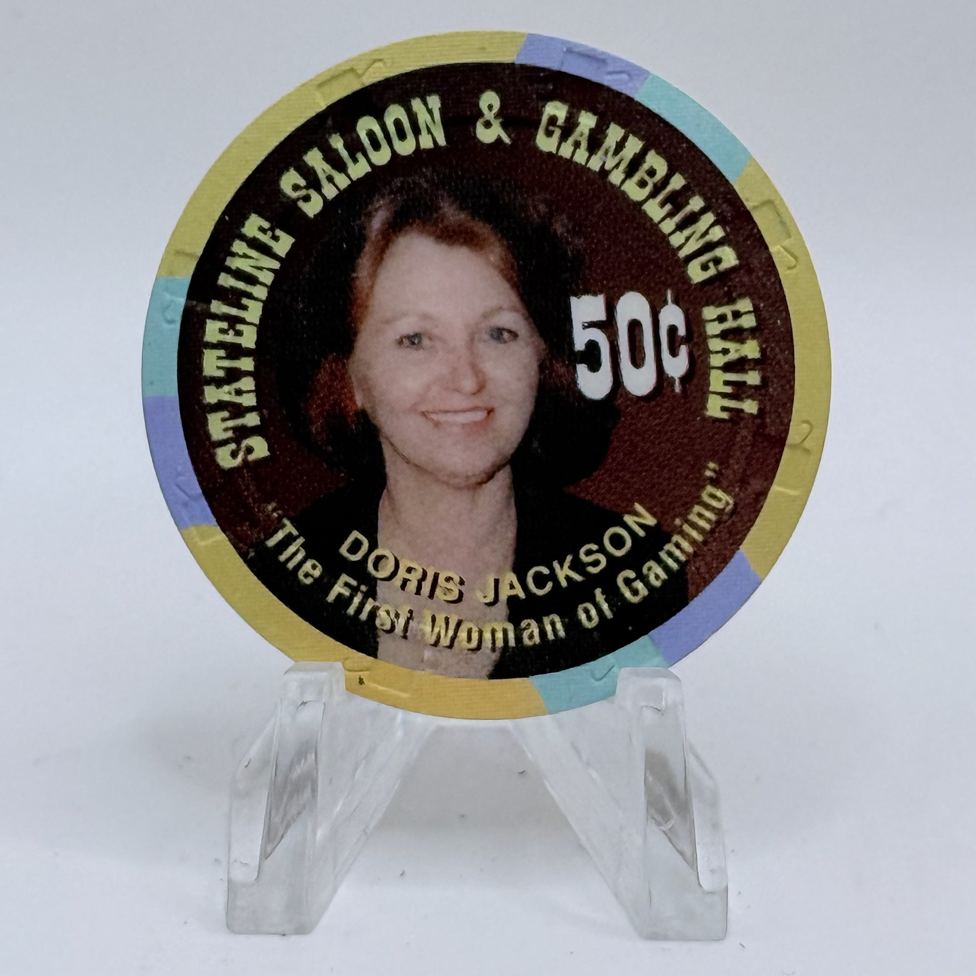 Stateline Saloon Amargosa Valley Nevada 1996 'Doris Jackson' $0.50 Casino Chip V3460
