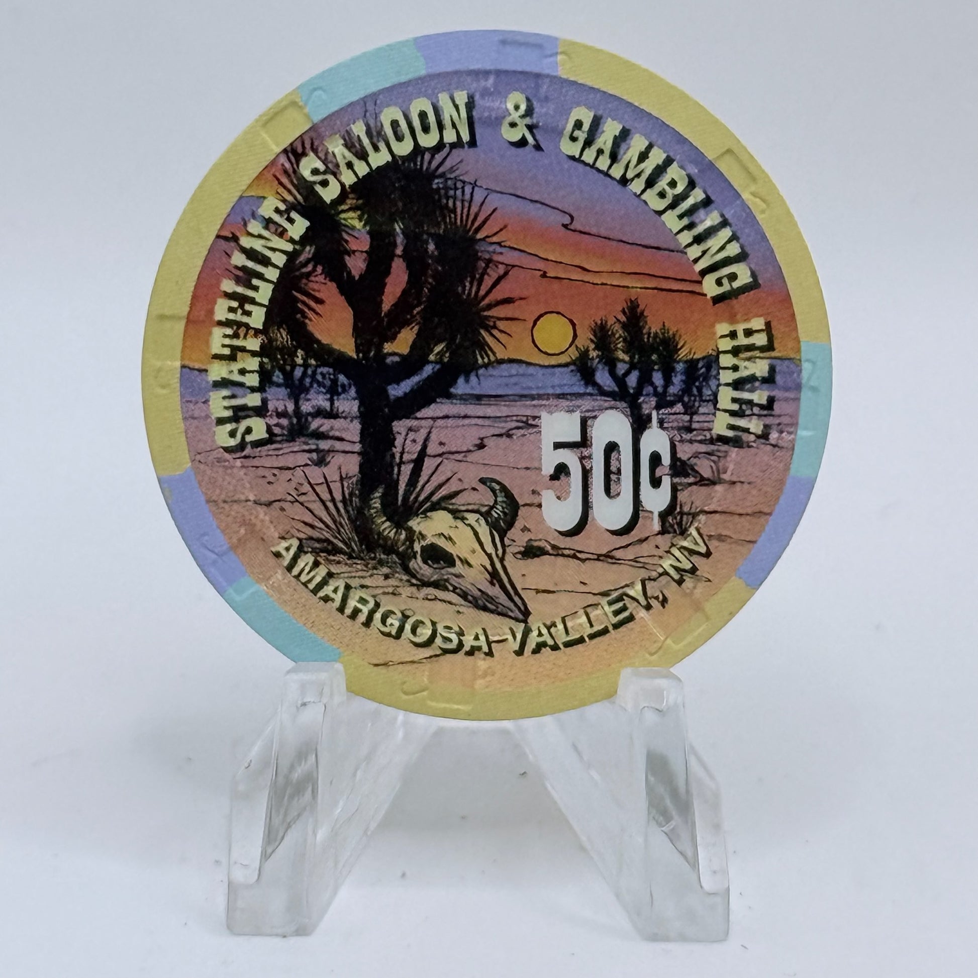 Stateline Saloon Amargosa Valley Nevada 1996 'Doris Jackson' $0.50 Casino Chip V3460