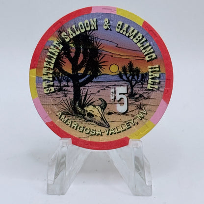 Stateline Saloon Amargosa Valley Nevada 1996 'Doris Jackson' $5 Casino Chip N9162