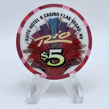 Rio Las Vegas Nevada 2002 LE $5 Casino Chip E2319