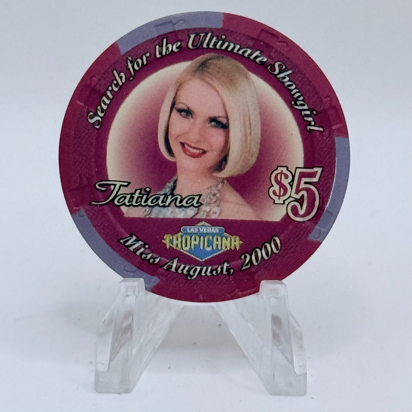 Tropicana Las Vegas Nevada 2000 'Tatiana' Series 50 LE $5 Casino Chip V5864