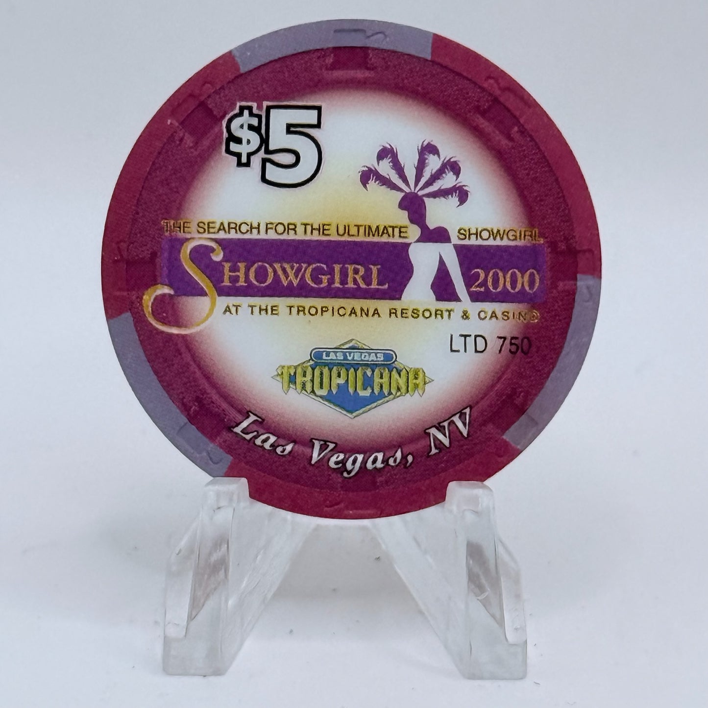 Tropicana Las Vegas Nevada 2000 'Tatiana' Series 50 LE $5 Casino Chip V5864