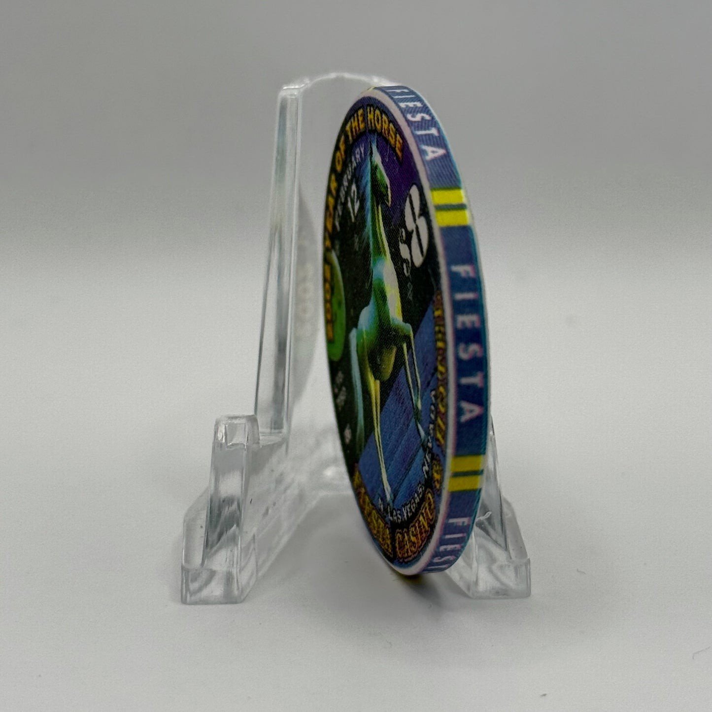 Fiesta Rancho N. Las Vegas Nevada 2002 'Year of the Horse' LE $8 Casino Chip V8450
