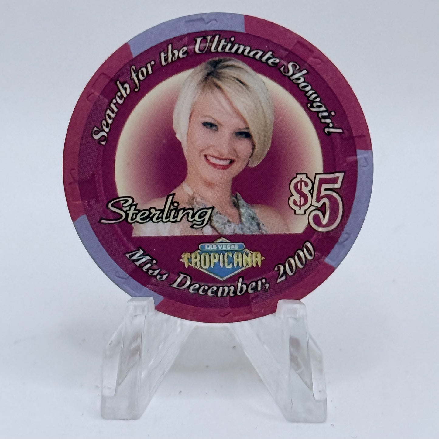 Tropicana Las Vegas Nevada 2000 'Sterling' Series 50 LE $5 Casino Chip V5866