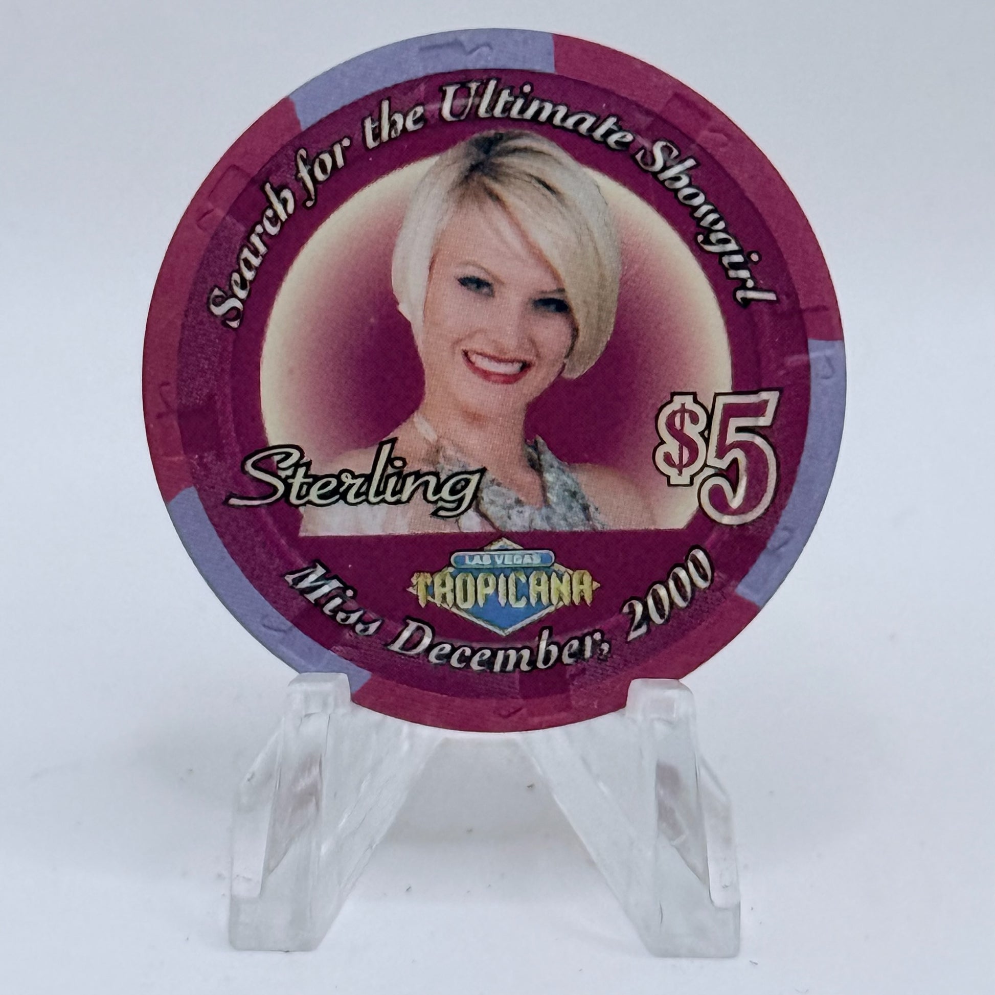 Tropicana Las Vegas Nevada 2000 'Sterling' Series 50 LE $5 Casino Chip V5866