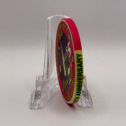 Fitzgeralds (Fitz) Las Vegas Nevada 1998 '10th Anniversary - Where Fremont Experience Begins' LE $5 Casino Chip N9656