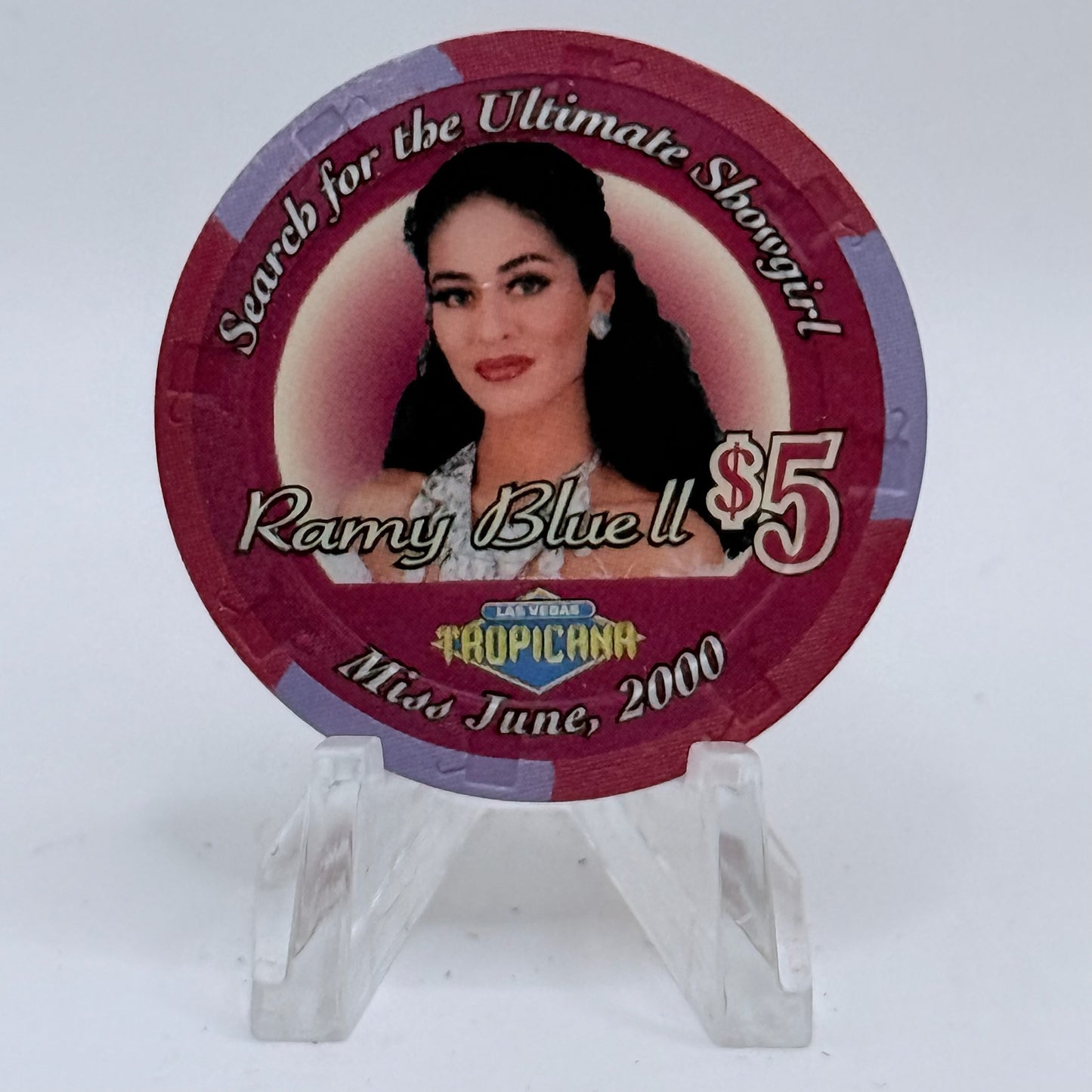Tropicana Las Vegas Nevada 2000 'Ramy Blue' Series 50 LE $5 Casino Chip V5870