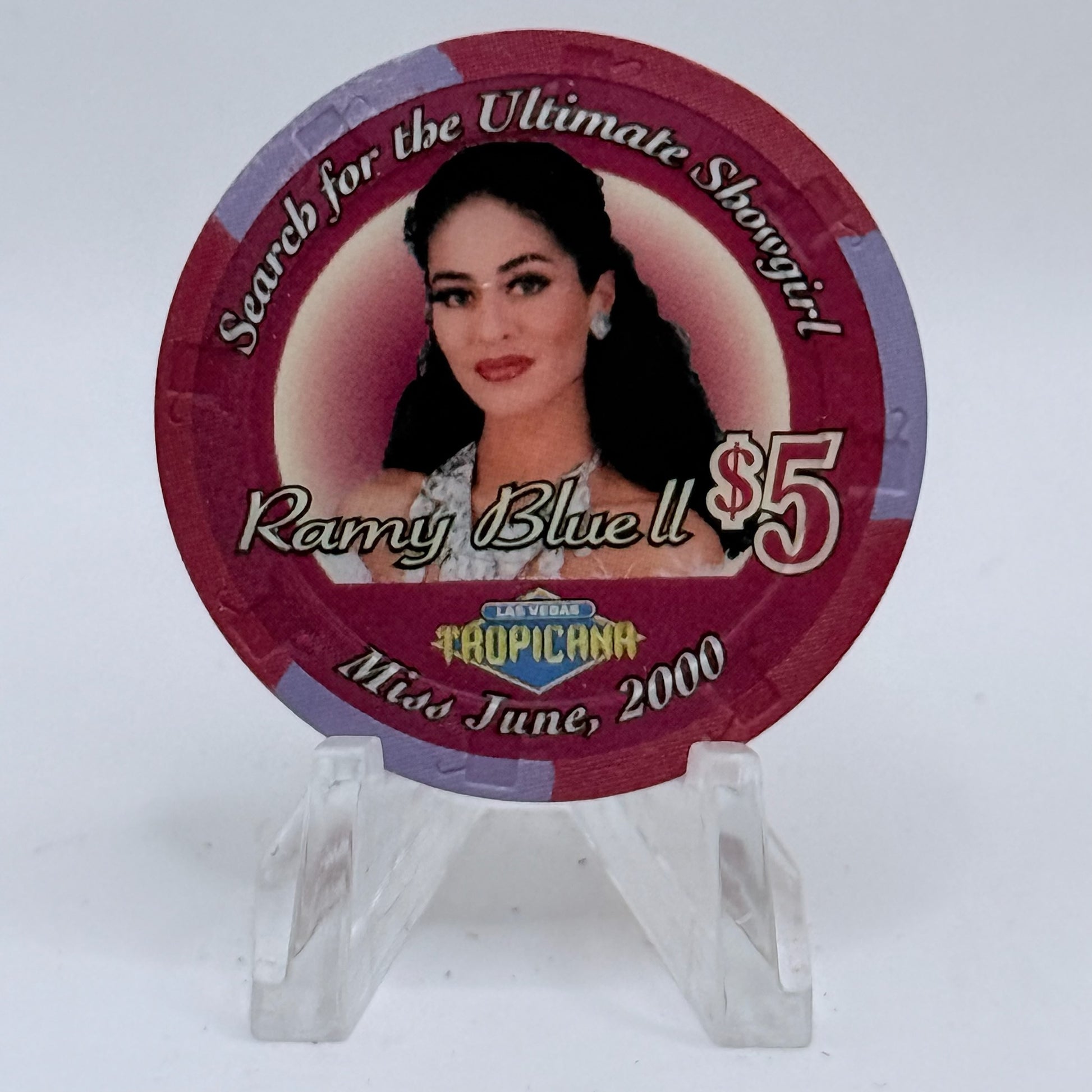 Tropicana Las Vegas Nevada 2000 'Ramy Blue' Series 50 LE $5 Casino Chip V5870