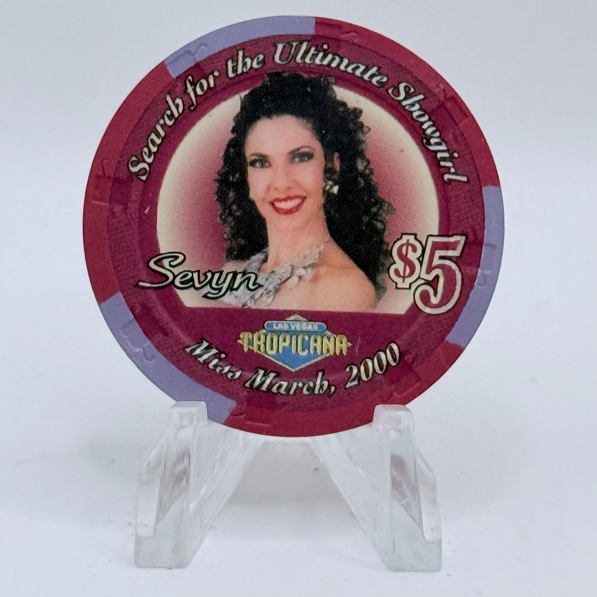 Tropicana Las Vegas Nevada 2000 'Sevyn' Series 50 LE $5 Casino Chip V5871