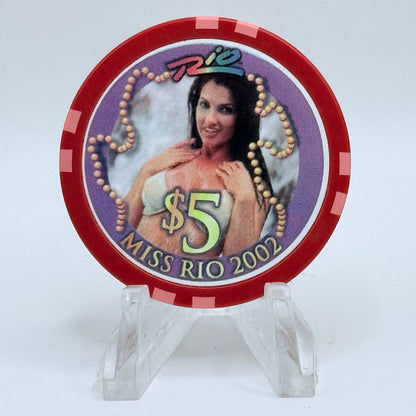 Rio Las Vegas Nevada 2002 'Miss Rio' LE $5 Casino Chip E2271