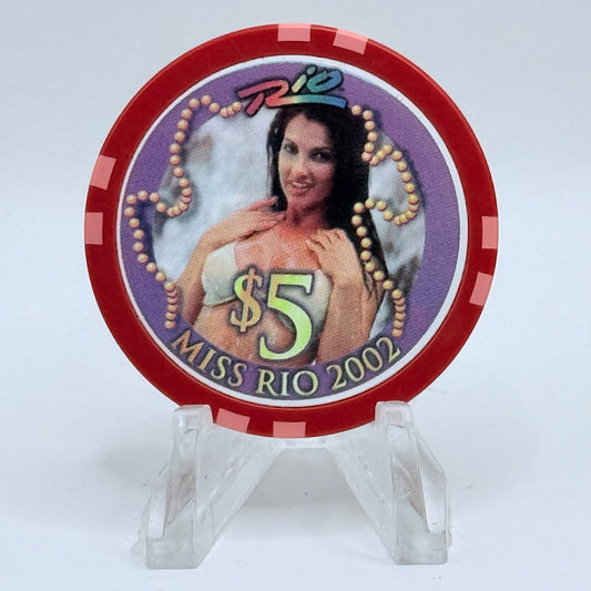Rio Las Vegas Nevada 2002 'Miss Rio' LE $5 Casino Chip E2271
