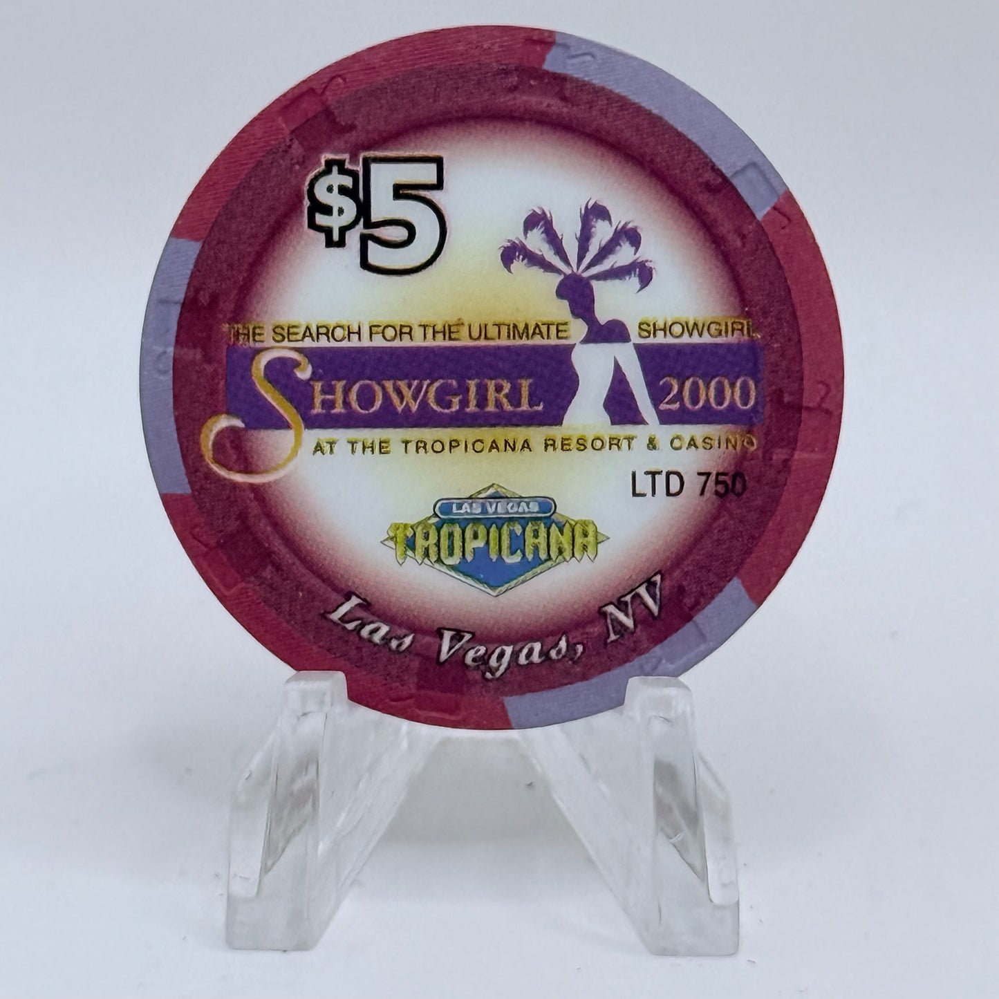 Tropicana Las Vegas Nevada 2000 'Sevyn' Series 50 LE $5 Casino Chip V5871
