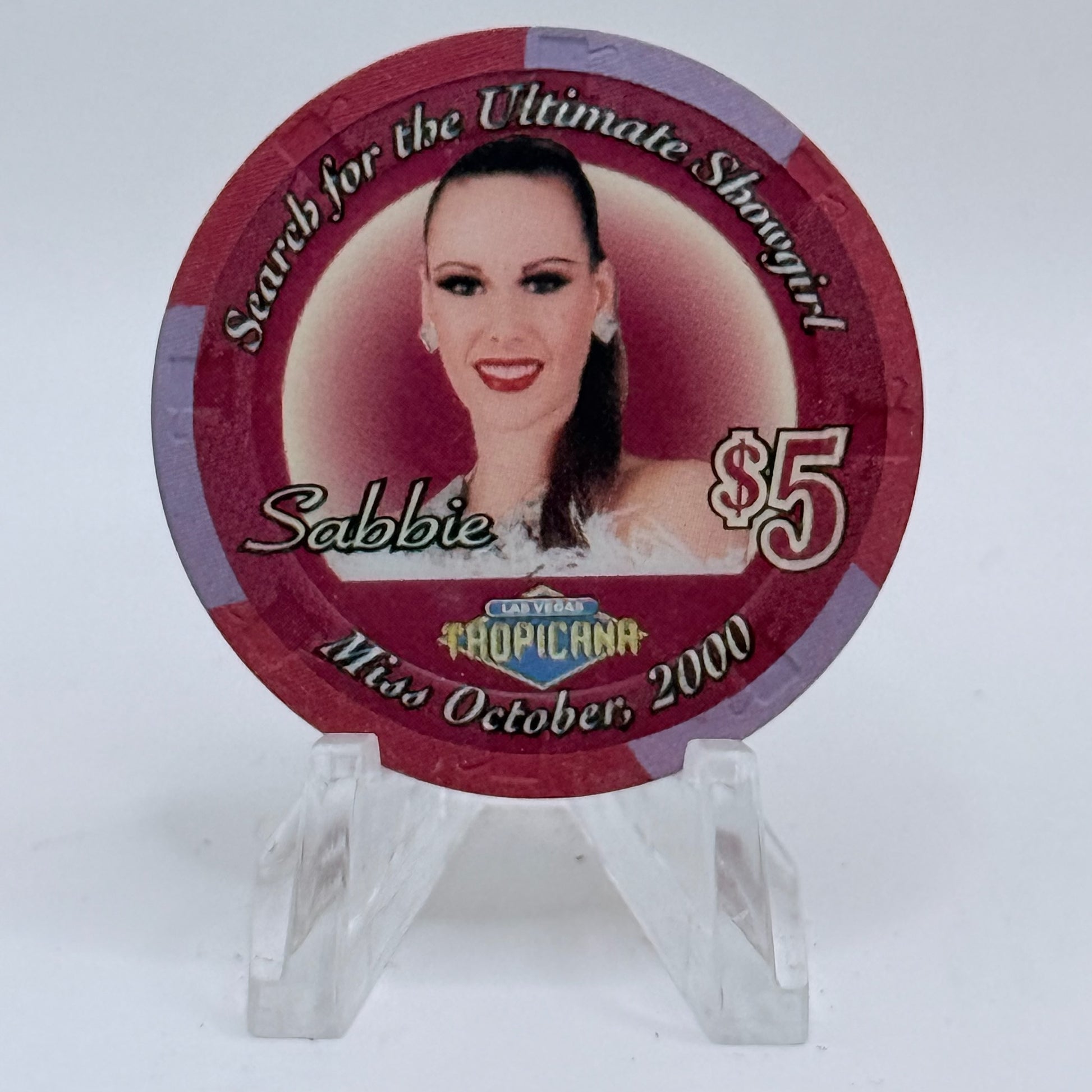 Tropicana Las Vegas Nevada 2000 'Sabbie' Series 50 LE $5 Casino Chip V5874