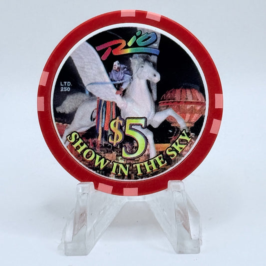 Rio Las Vegas Nevada 2002 'Show In The Sky' LE $5 Casino Chip E2273
