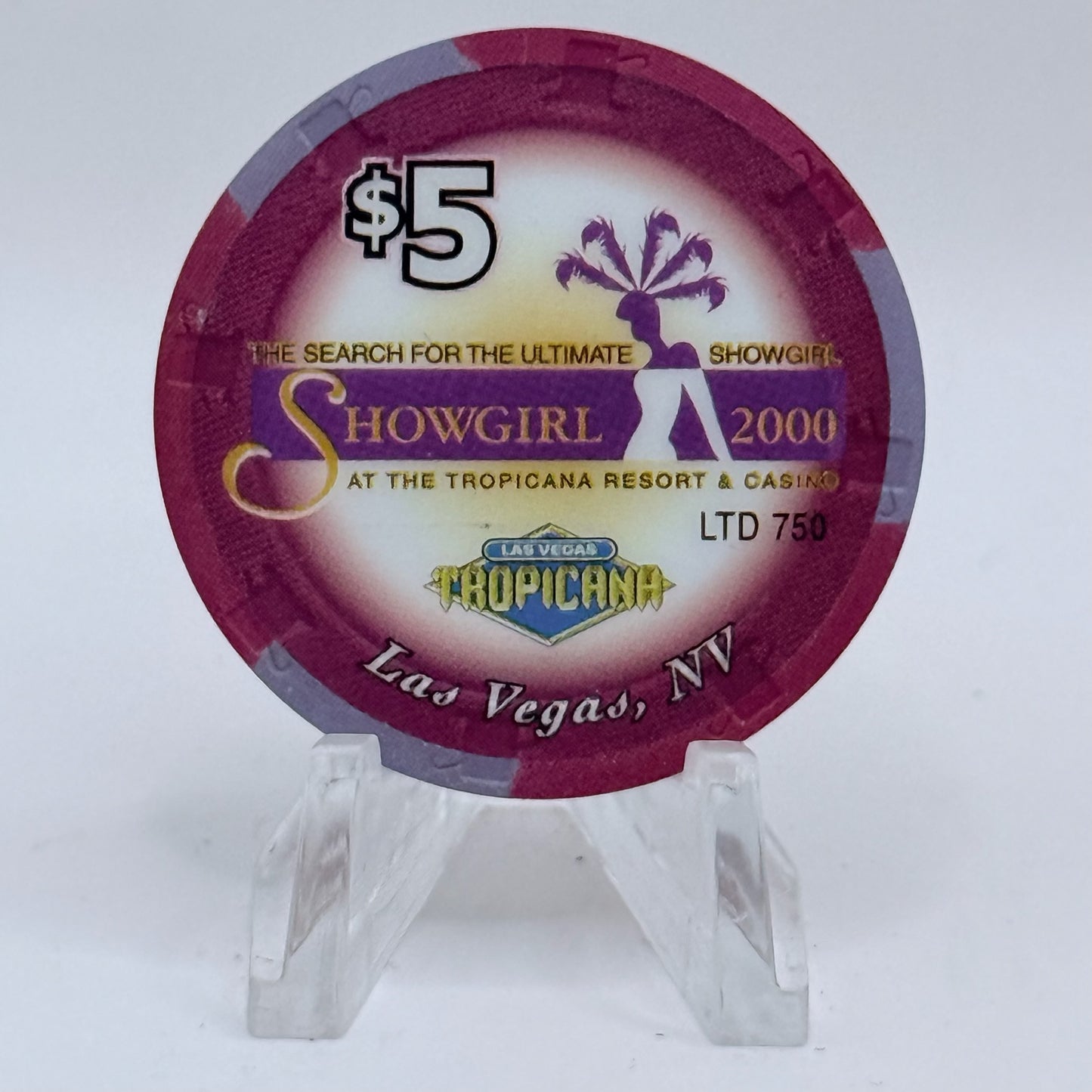 Tropicana Las Vegas Nevada 2000 'Jordan' Series 50 LE $5 Casino Chip V5875